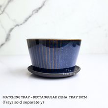 Load image into Gallery viewer, The Leaferie Zaira glossy ceramic blue tray