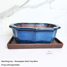 Load image into Gallery viewer, The Leaferie Bonsai flowerpot Series 70 . 2 colours blue and green ceramic material