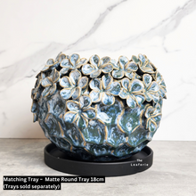 Load image into Gallery viewer, The Leaferie Ariel blue flower petal pot. ceramic material