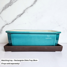 Load image into Gallery viewer, The Leaferie Rectangular bonsai pot. 2 colours ceramic material