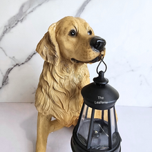 Load image into Gallery viewer, The Leaferie Azura dog puppy solar light garden ornament