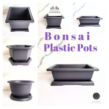 Load image into Gallery viewer, Plastic Bonsai Pots (14 Designs) With Trays