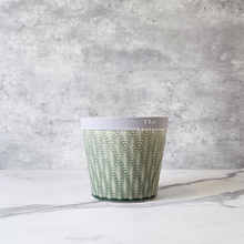 Load image into Gallery viewer, The Leaferie Emilia Plant pot . green ceramic . front view
