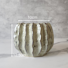 Load image into Gallery viewer, The Leaferie Haruka plant pot. ceramic . front view. size