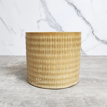 Load image into Gallery viewer, The Leaferie Iria yellow planter. ceramic material . front view close up