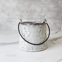 Load image into Gallery viewer, The Leaferie Mari bucket ceramic plant pot. front view. Pot B