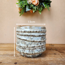 Load image into Gallery viewer, The Leaferie Liadan beige ceramic flowerpot