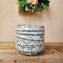 Load image into Gallery viewer, The Leaferie Liadan beige ceramic flowerpot