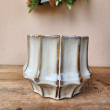 Load image into Gallery viewer, The Leaferie Imogen beige ceramic flowerpot