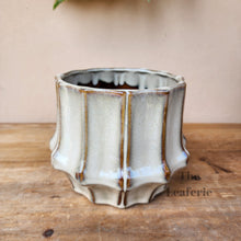 Load image into Gallery viewer, The Leaferie Imogen beige ceramic flowerpot