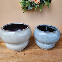 Load image into Gallery viewer, The Leaferie Cedric ceramic pot. 2 designs . top view