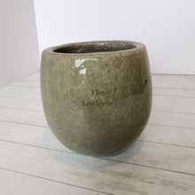 Load image into Gallery viewer, The Leaferie Vespasian green glossy ceramic pot