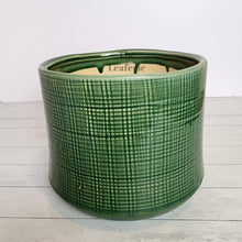 Load image into Gallery viewer, The Leaferie Macha green ceramic pot.