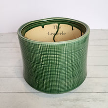 Load image into Gallery viewer, The Leaferie Macha green ceramic pot.