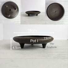 Load image into Gallery viewer, The Leaferie Bonsai tray pot Series 4. zisha or purple sand material. 9 designs. Pot I