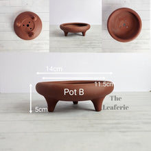 Load image into Gallery viewer, The Leaferie Bonsai tray pot Series 4. zisha or purple sand material. 9 designs. Pot B