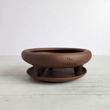 Load image into Gallery viewer, The Leaferie Zisha purple sand trays . 7 sizes and 6 colours. suitable for bonsai. front view of pot with tray