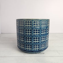 Load image into Gallery viewer, The Leaferie Noam blue ceramic pot