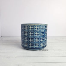 Load image into Gallery viewer, The Leaferie Noam blue ceramic pot