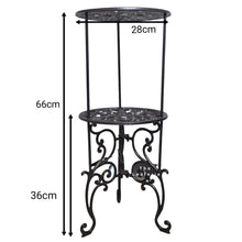 Load image into Gallery viewer, The Leaferie Cast Iron Plant Stand double level.
