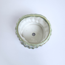 Load image into Gallery viewer, The Leaferie Zian Plant pot. blue and green colour planter. top view