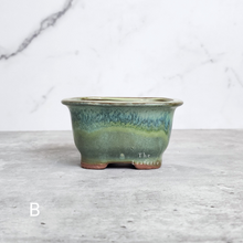 Load image into Gallery viewer, The Leaferie Bonsai Pot series 24. 5 colour rectangular zisha tray. front view of Design B