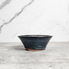 Load image into Gallery viewer, The Leaferie Bonsai planter series 23 . rounc zisha trays with 5 colours. front view of design D
