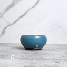 Load image into Gallery viewer, The Leaferie Bonsai tray series 25. 3 colours and 2 sizes. Front view of Pot C