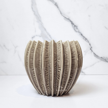 Load image into Gallery viewer, The Leaferie Bae Plant pot 2 colours. white and light brown. Front view of pot B