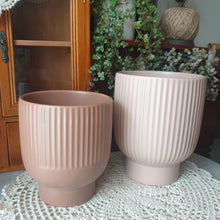 Load image into Gallery viewer, The Leaferie coppa flowerpot v2 . 2 sizes . front view