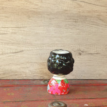 Load image into Gallery viewer, The Leaferie chinoiserie plant pot. ceramic figurine flowerpot . back view