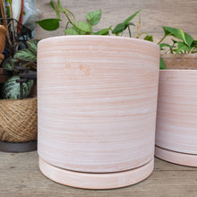 Load image into Gallery viewer, The Leaferie Terracotta pot. 3 sizes . comes with matching tray. Front view of Maxi size