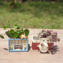 Load image into Gallery viewer, The Leaferie Retro flowerpot. resin material. radio and camera design