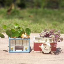 Load image into Gallery viewer, The Leaferie Retro flowerpot. resin material. radio and camera design
