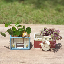 Load image into Gallery viewer, The Leaferie Retro flowerpot. resin material. radio and camera design
