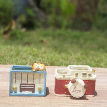 Load image into Gallery viewer, The Leaferie Retro flowerpot. resin material. radio and camera design