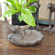 Load image into Gallery viewer, The Leaferie Barry Cast Iron bird tray. close up