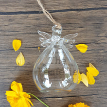 Load image into Gallery viewer, The Leaferie Hanging glass angel vase / pot