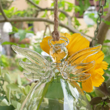 Load image into Gallery viewer, The Leaferie Hanging glass angel vase / pot