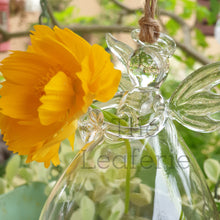 Load image into Gallery viewer, The Leaferie Hanging glass angel vase / pot