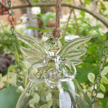 Load image into Gallery viewer, The Leaferie Hanging glass angel vase / pot