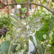 Load image into Gallery viewer, The Leaferie Hanging glass angel vase / pot