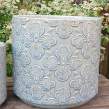 Load image into Gallery viewer, The Leaferie santorini ceramic flowerpot