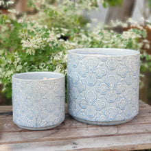 Load image into Gallery viewer, The Leaferie santorini ceramic flowerpot