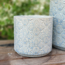 Load image into Gallery viewer, The Leaferie santorini ceramic flowerpot