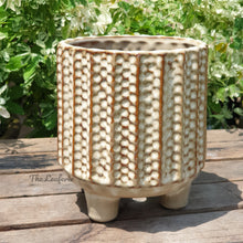 Load image into Gallery viewer, The Leaferie Kamet beige ceramic pot.