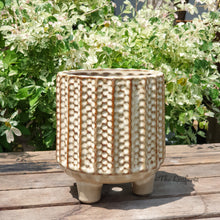 Load image into Gallery viewer, The Leaferie Kamet beige ceramic pot.