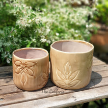 Load image into Gallery viewer, The Leaferie Ararat fceramic flowerpot. top view