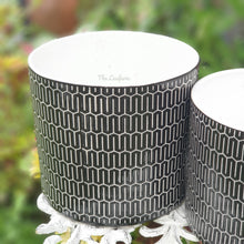 Load image into Gallery viewer, The Leaferie Harlequin pot. geometric black and white pot. 2 sizes and designs
