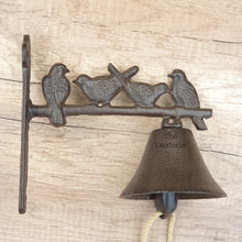Load image into Gallery viewer, The Leaferie Cast Iron door bell. side view